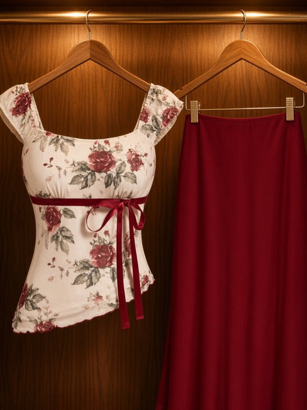 2-piece skirt & blouse set